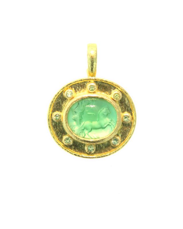 Reverse Cab Goddess with Chariot Pendant