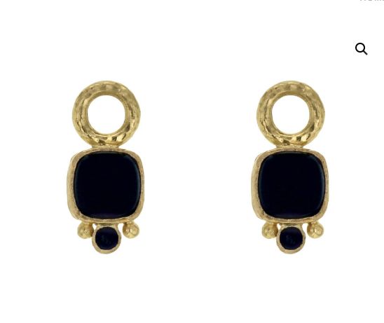 Onyx Cabochon w/ Black Spinel