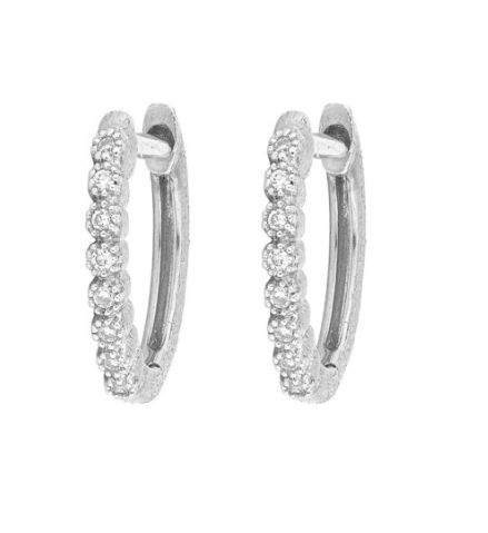Delicate Provence Earrings, Color: 18k White Gold