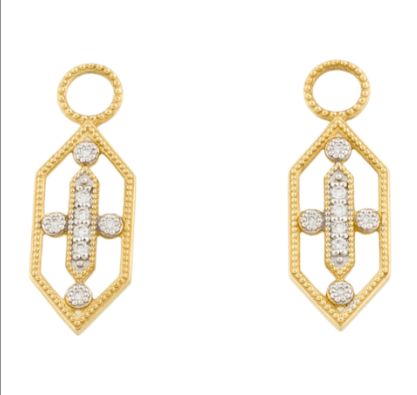 Lisse Open Elongated Hexagon Charms