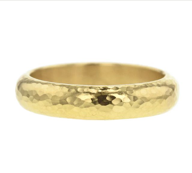 Hammered Gold Stacking Band