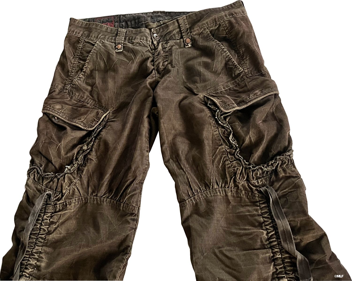 Pantalon Large En Velours Marron Marithé Et François Girbaud - Taille 44 - Occasion Très Bon état