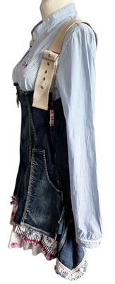 Ensemble Robe Salopette & Chemise Marithé Et François Girbaud - Taille 40 - Style Bohème Chic