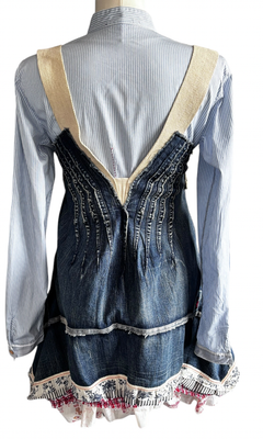Robe Salopette Longue Bleue Marithé Et François Girbaud - Taille 40 - Coton/élasthanne - Occasion Excellent état