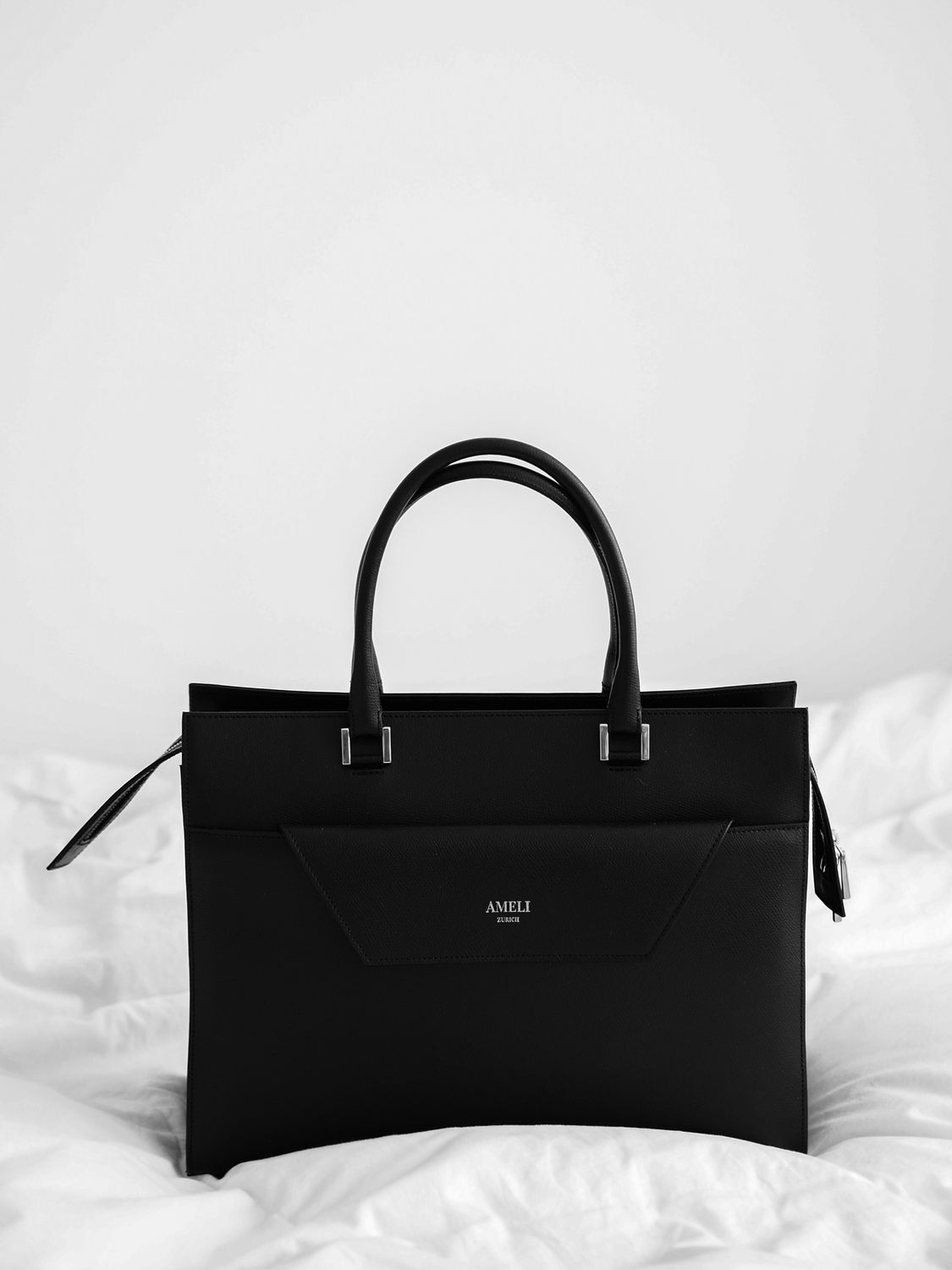 Midnight Zip Leather Bag