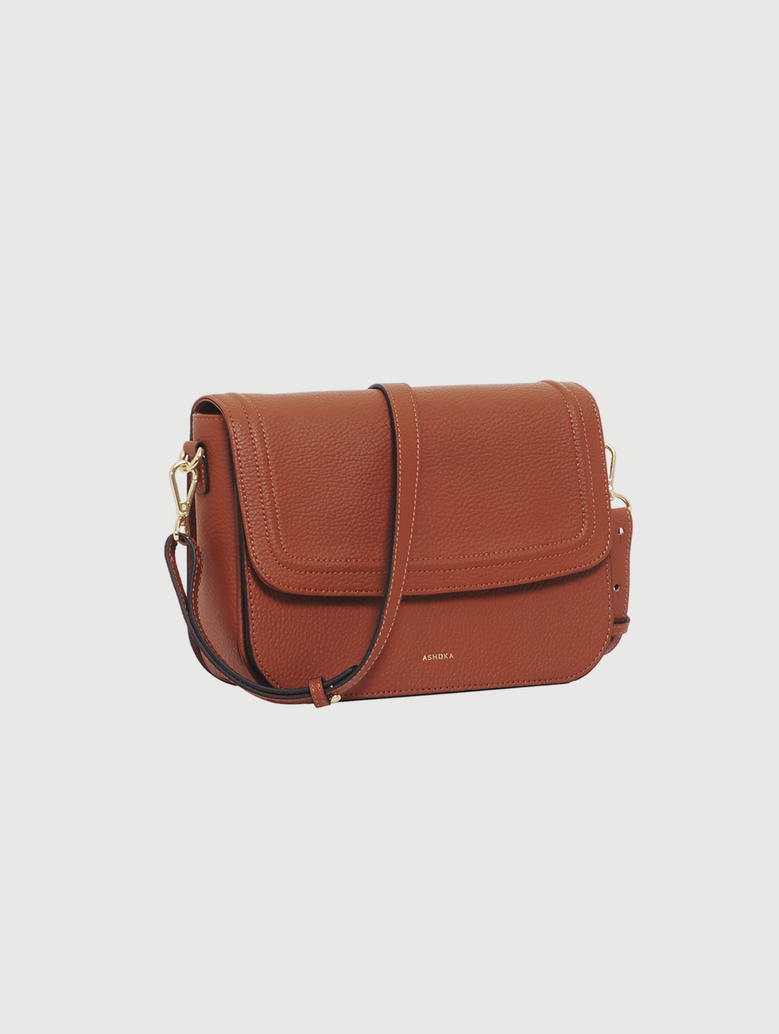 Cognac Leather Satchel
