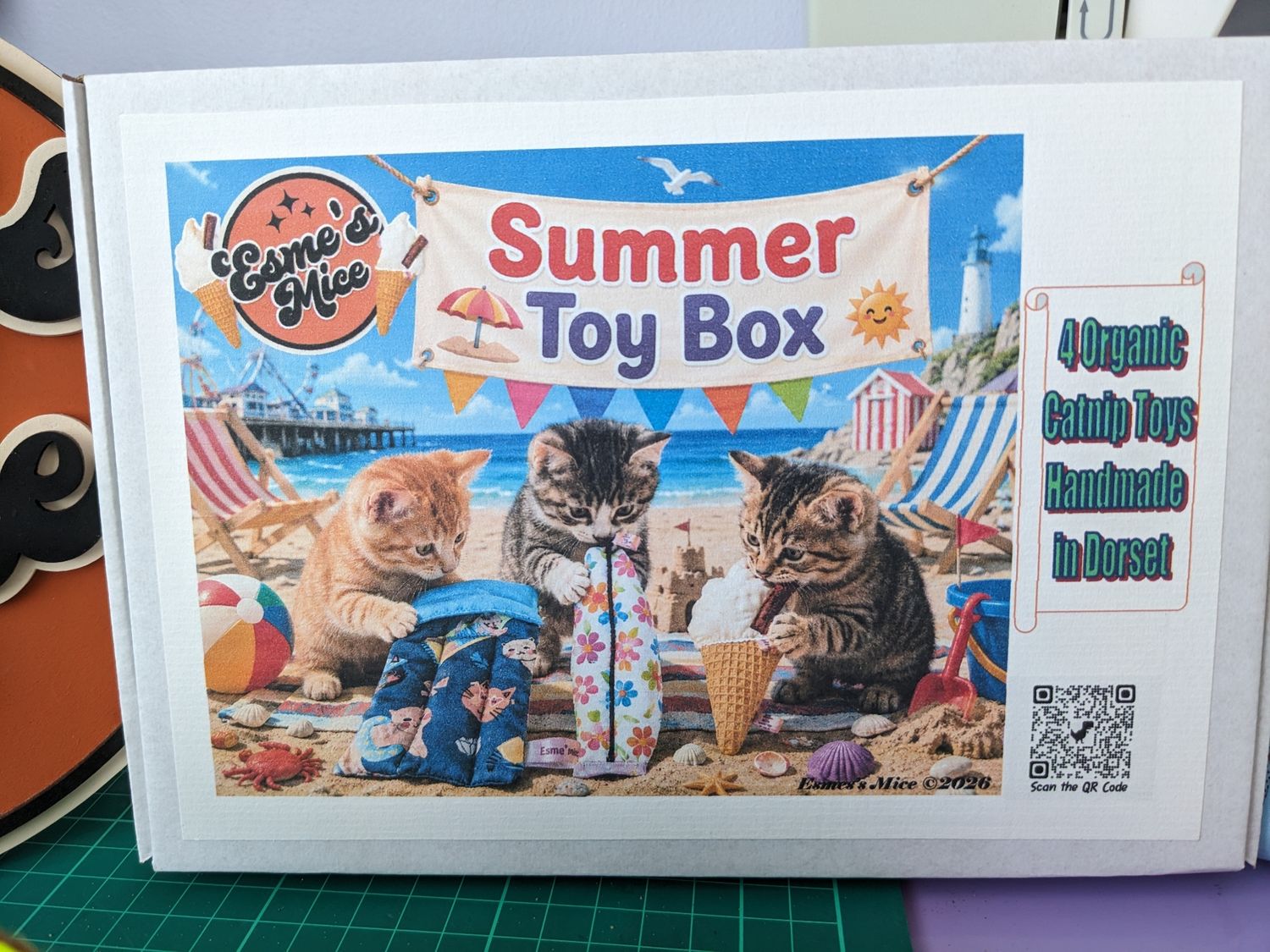 🌞 SUMMER TOY BOX 🎁 4 Organic Catnip Toys 🌿 in a presentation box, including Kickers &amp; Mice 🐭🐾 ⭐£13.99 on promotion ⭐