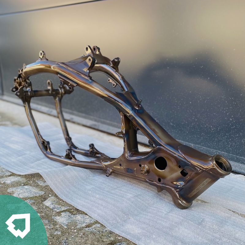 Rahmen Motorrad MX / Supermoto Pulverbeschichtung