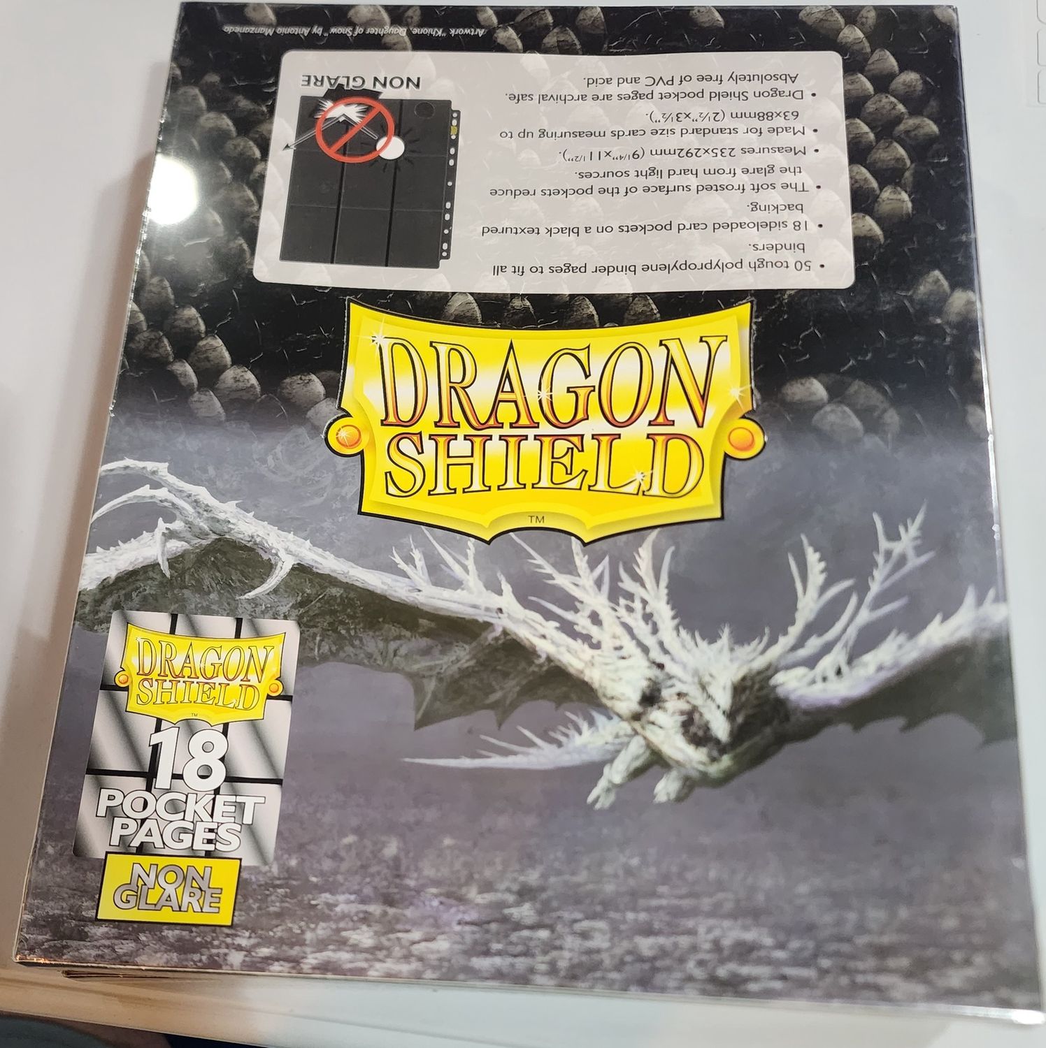 DRAGON SHIELD 18 POCKET PAGES NON GLARE