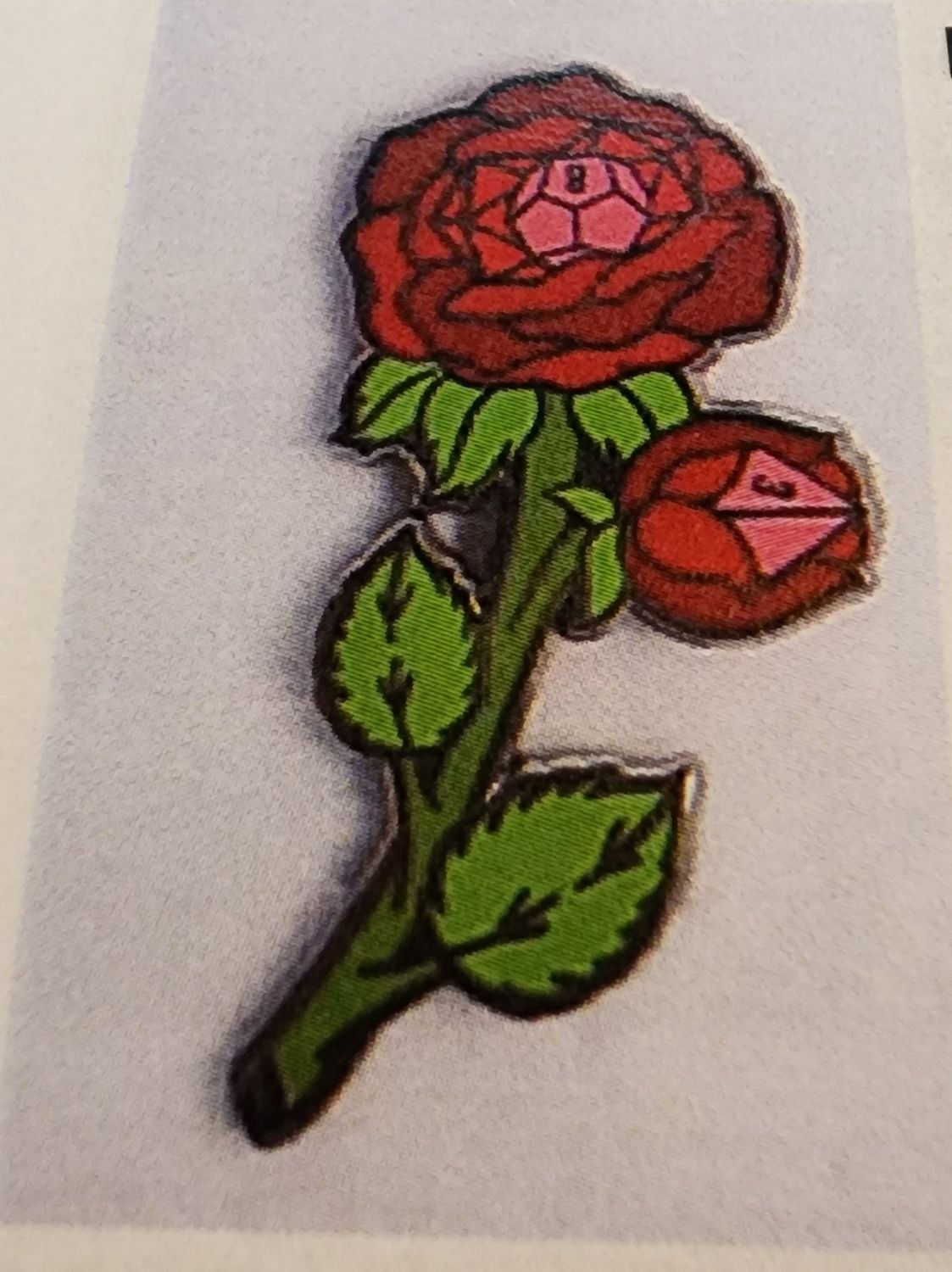 HOLLOW HEARTS ENAMEL PIN: DICE ROSE