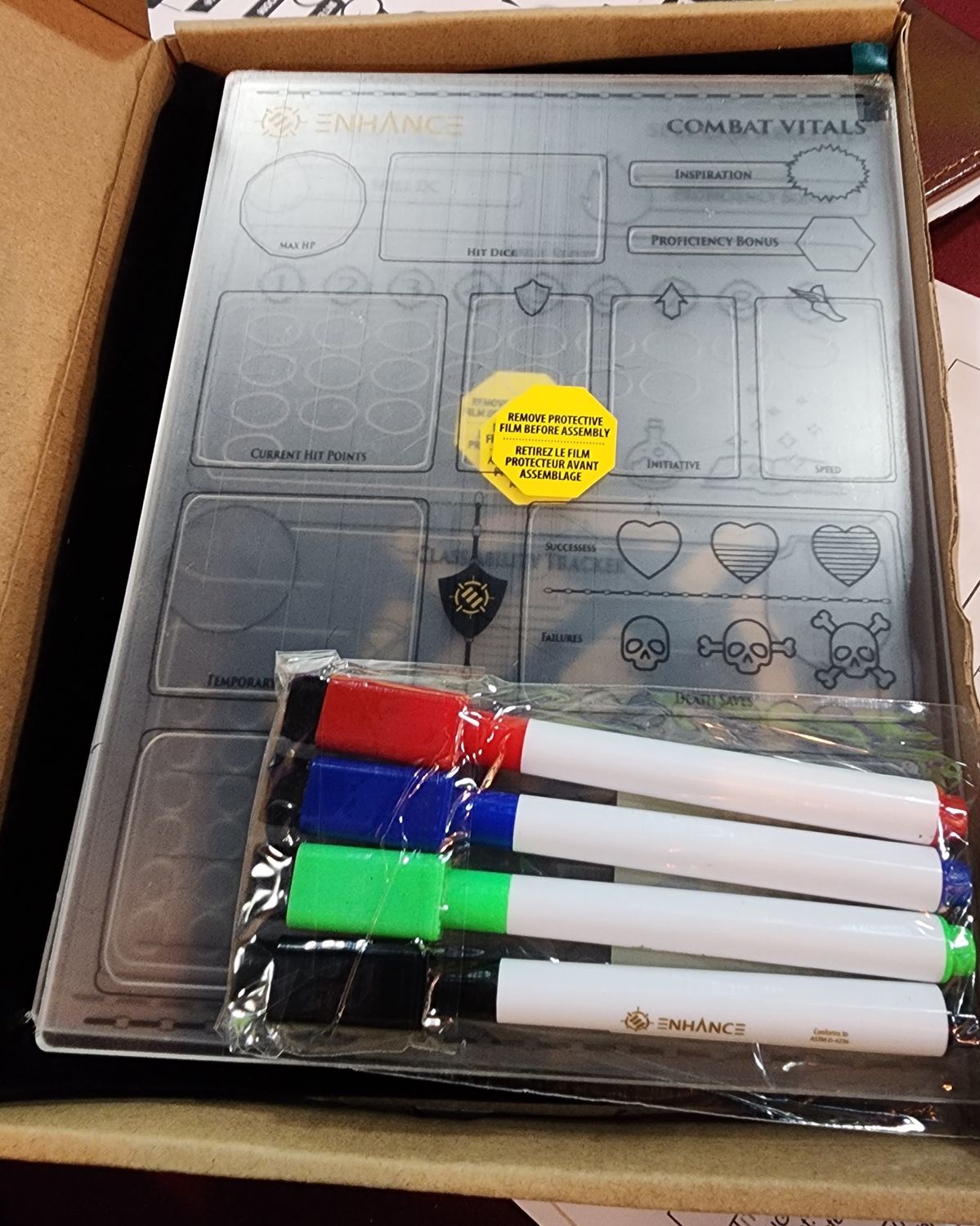ENHANCE TABLETOP ACRYLIC CHARACTER SHEET