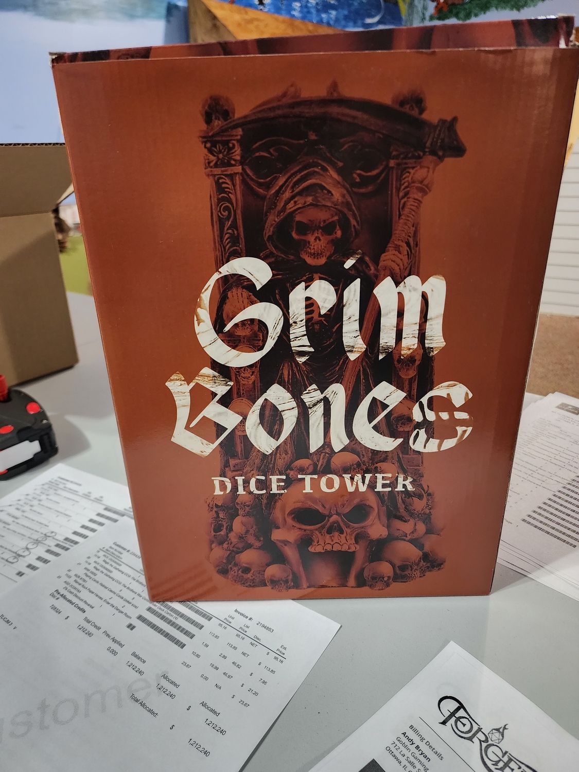 GRIM BONES DICE TOWER