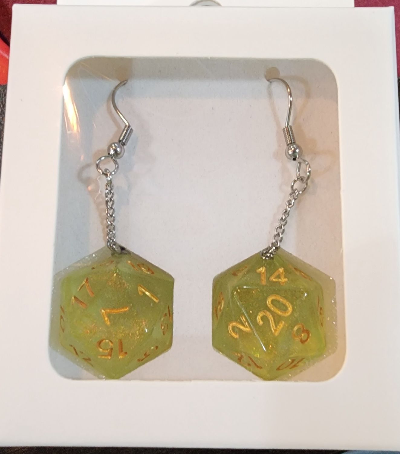 D20 EARRING AURORA YELLOW