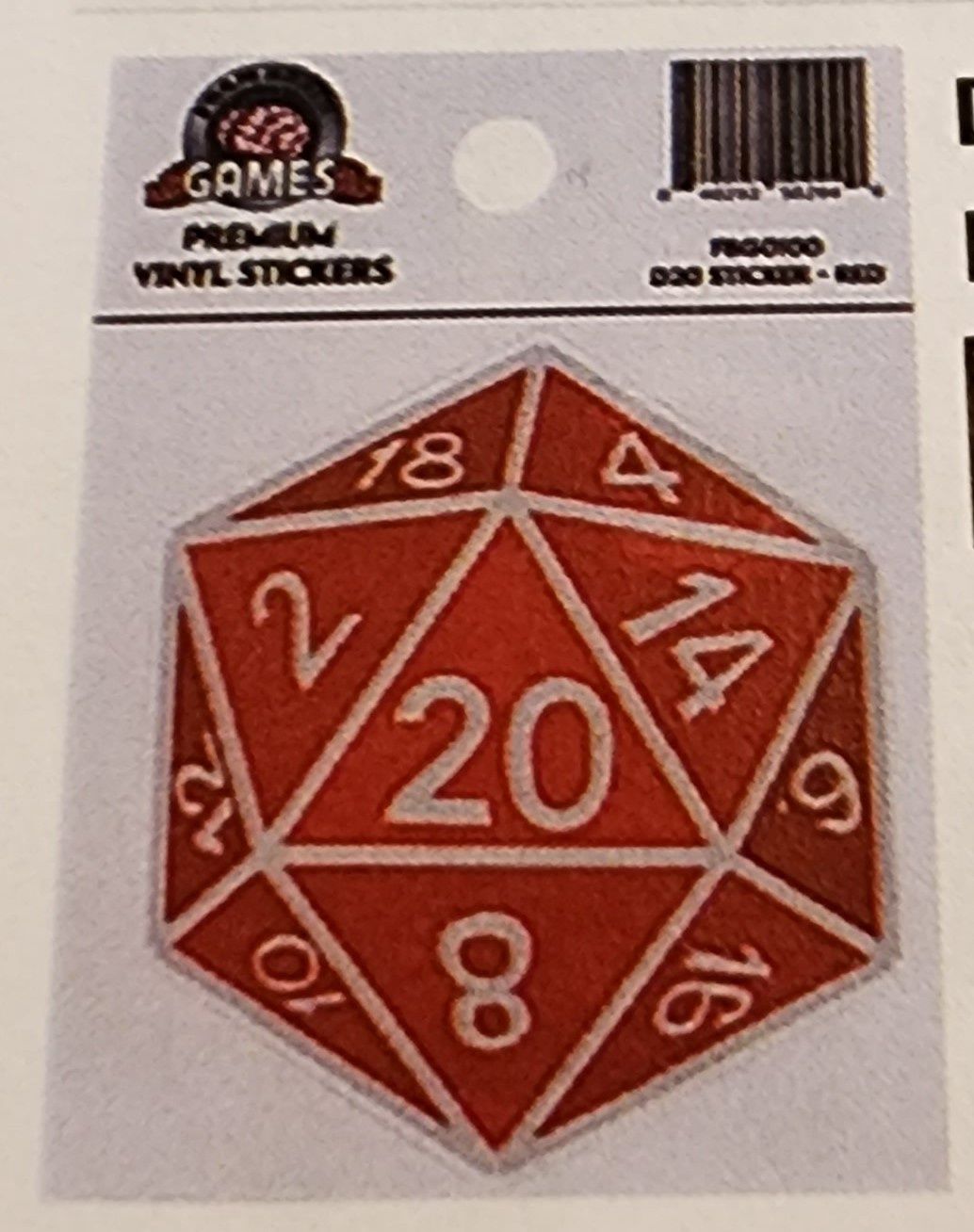 D20 STICKER: RED