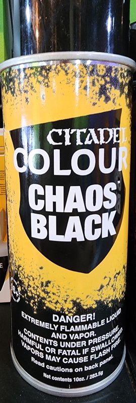 Citadel colour chaos black spray paint