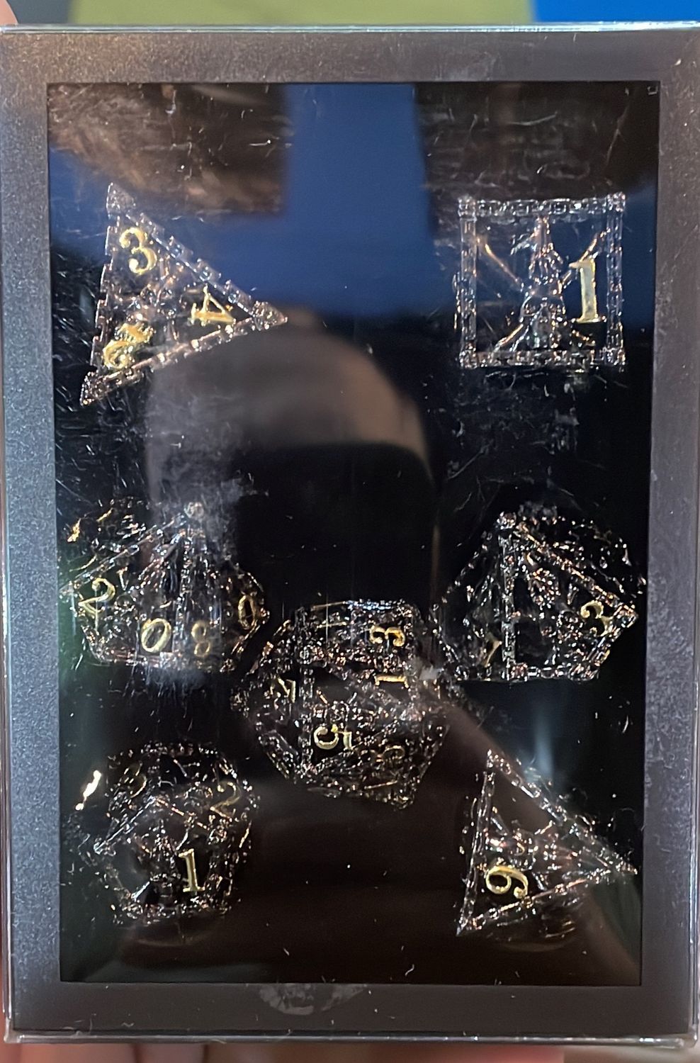 Lich Slayer Hollow Metal RPG Dice Set
