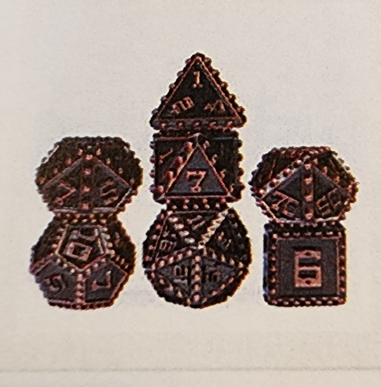 COPPER BRIGANDINE ARMOR RPG METAL DICE SET