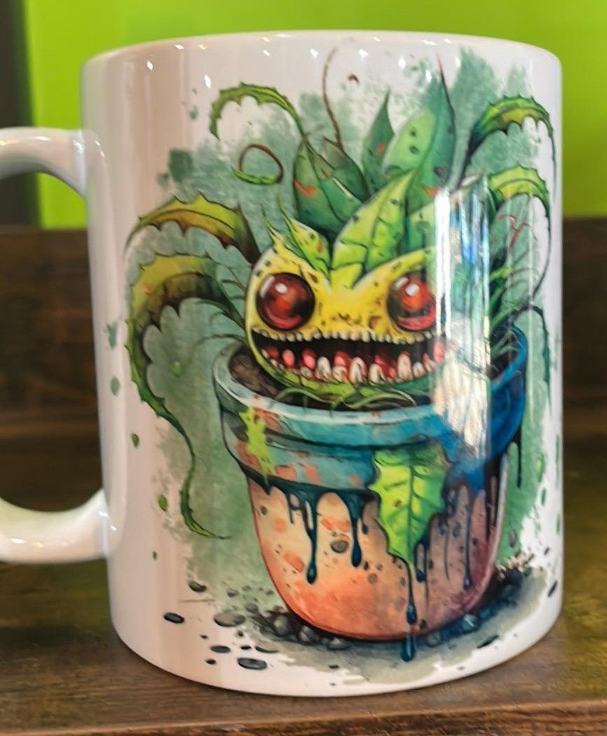 Mug- Creepy Cute Plant  In Pot