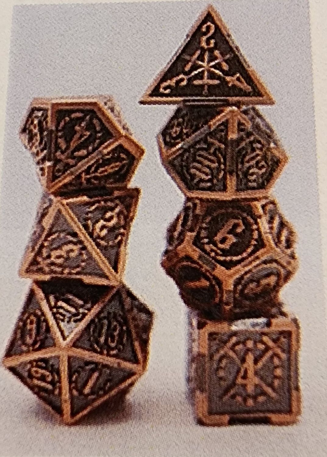 KING ARTHUR&#39;S SWORD RPG METAL DICE SET