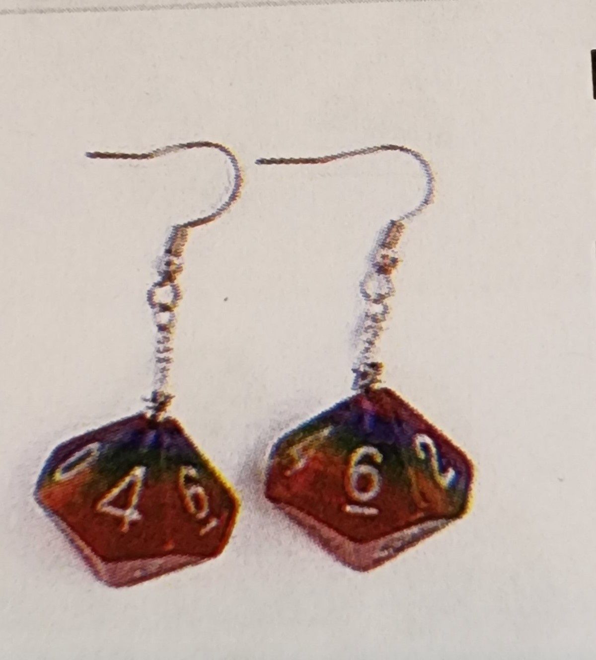 D10 EARRINGS GLITTER RAINBOW