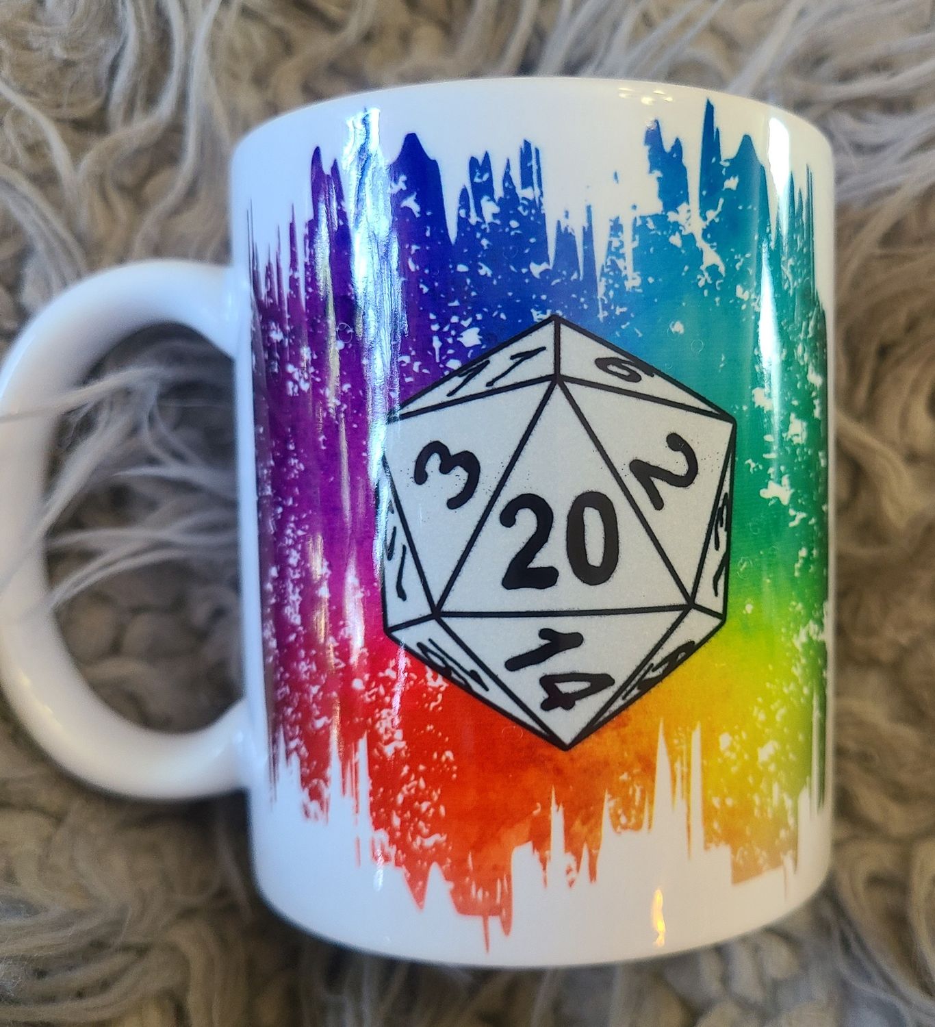 Mug- Rainbow D20