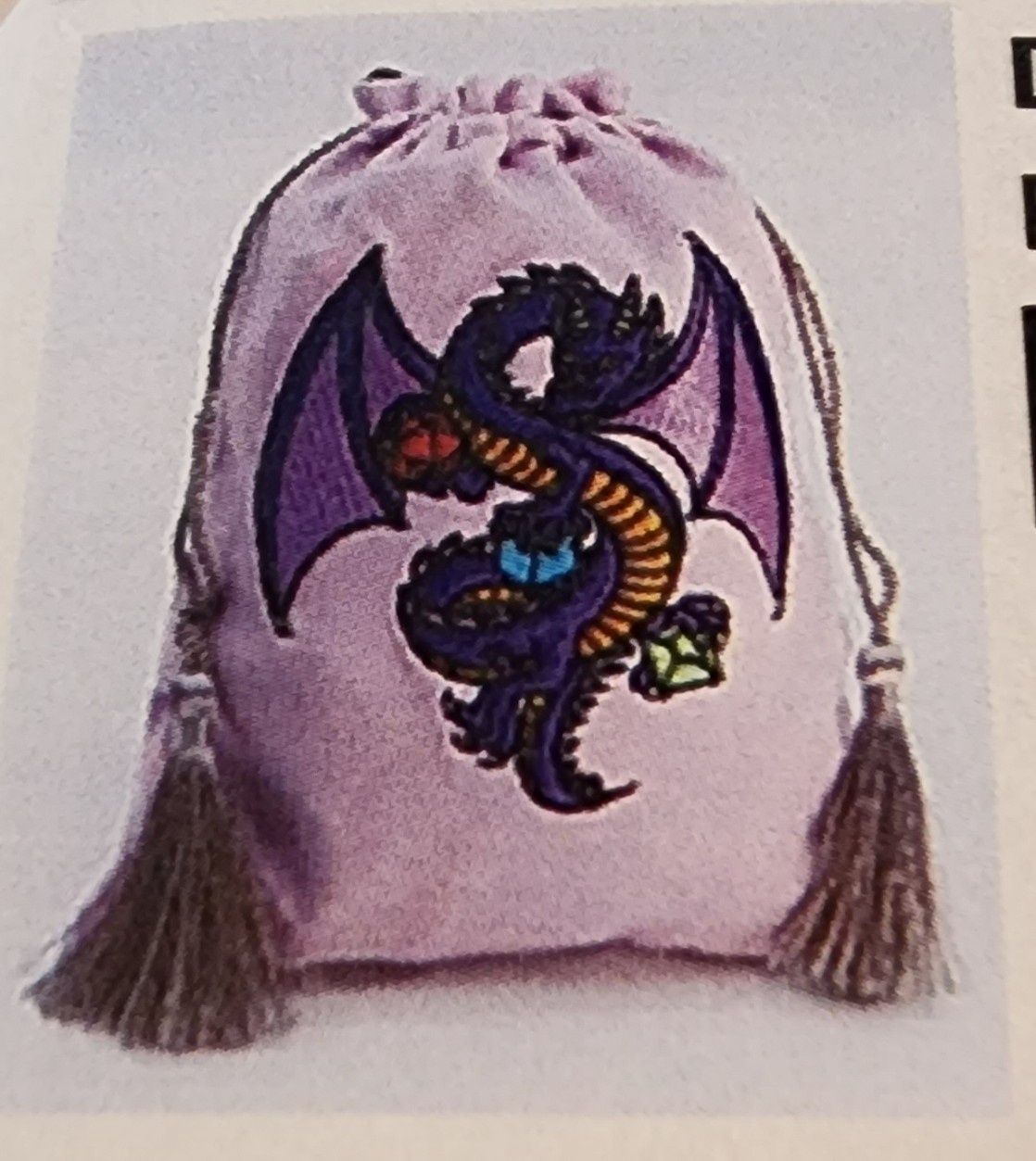 DICE BAG- PURPLE DRAGON