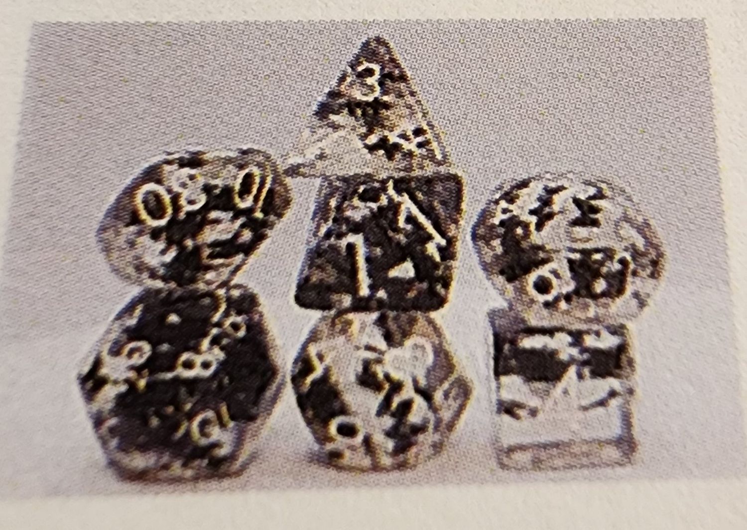 BUTTERFLY KISS - BLACK RPG DICE SET