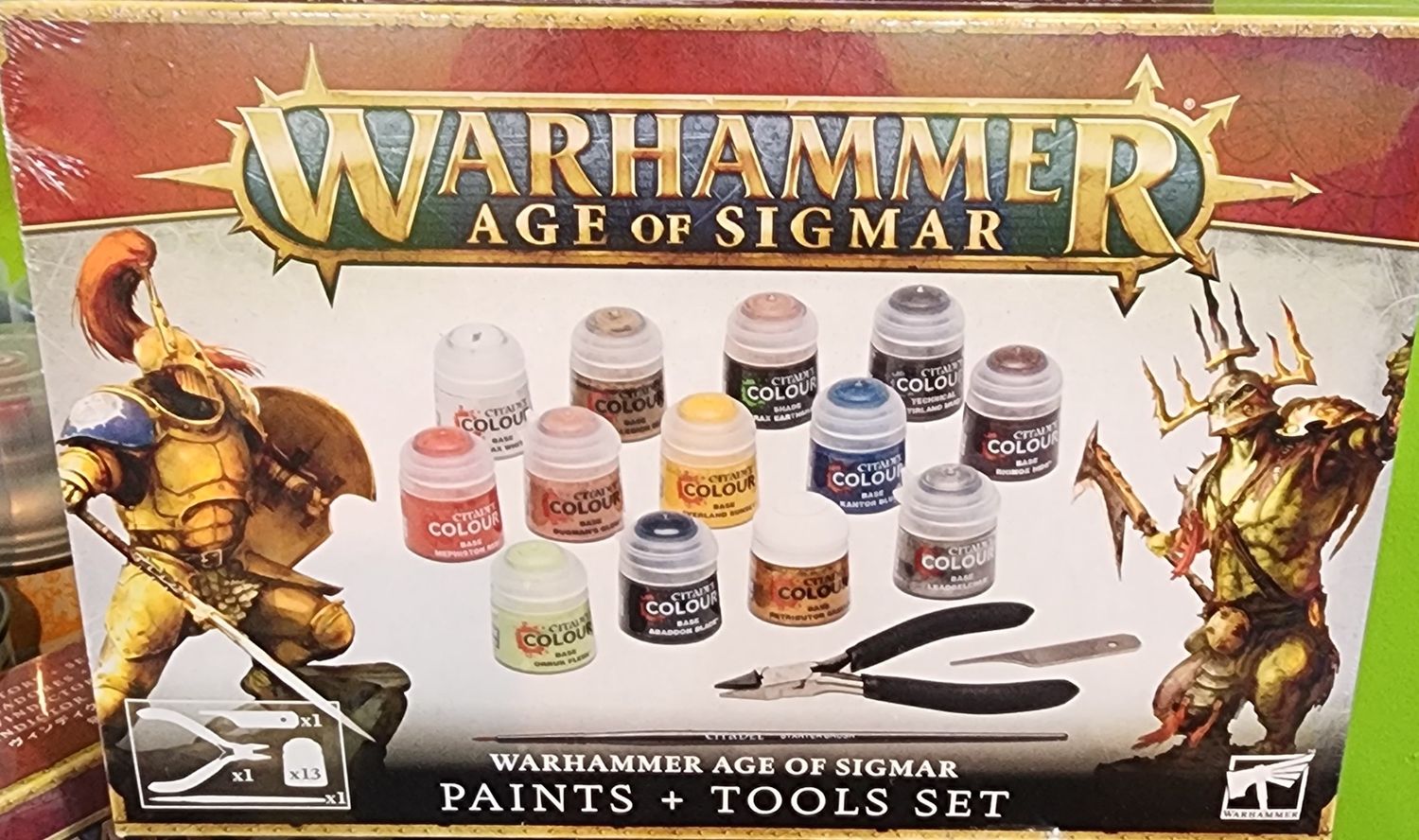 WARHAMMER AGE OF SIGMAR PAINTS + TOOLS SET