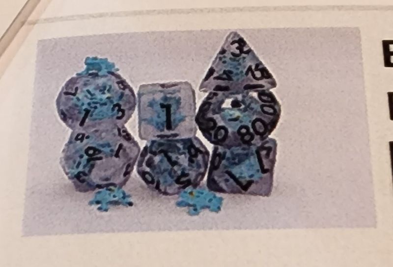 BLUE POISON FROG RPG DICE SET