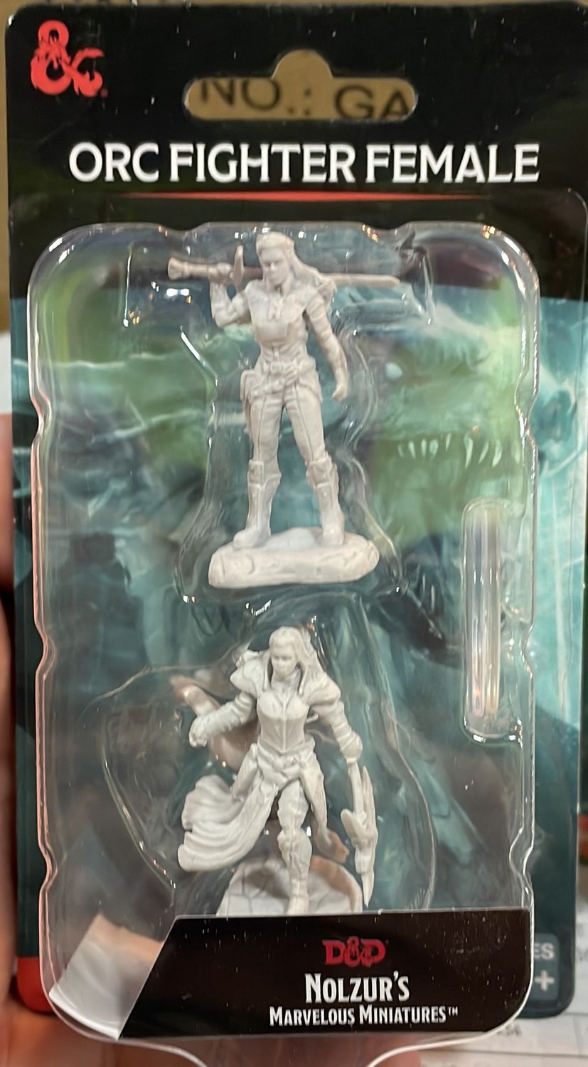Nolzurs Orc Fighter Female DND Mini