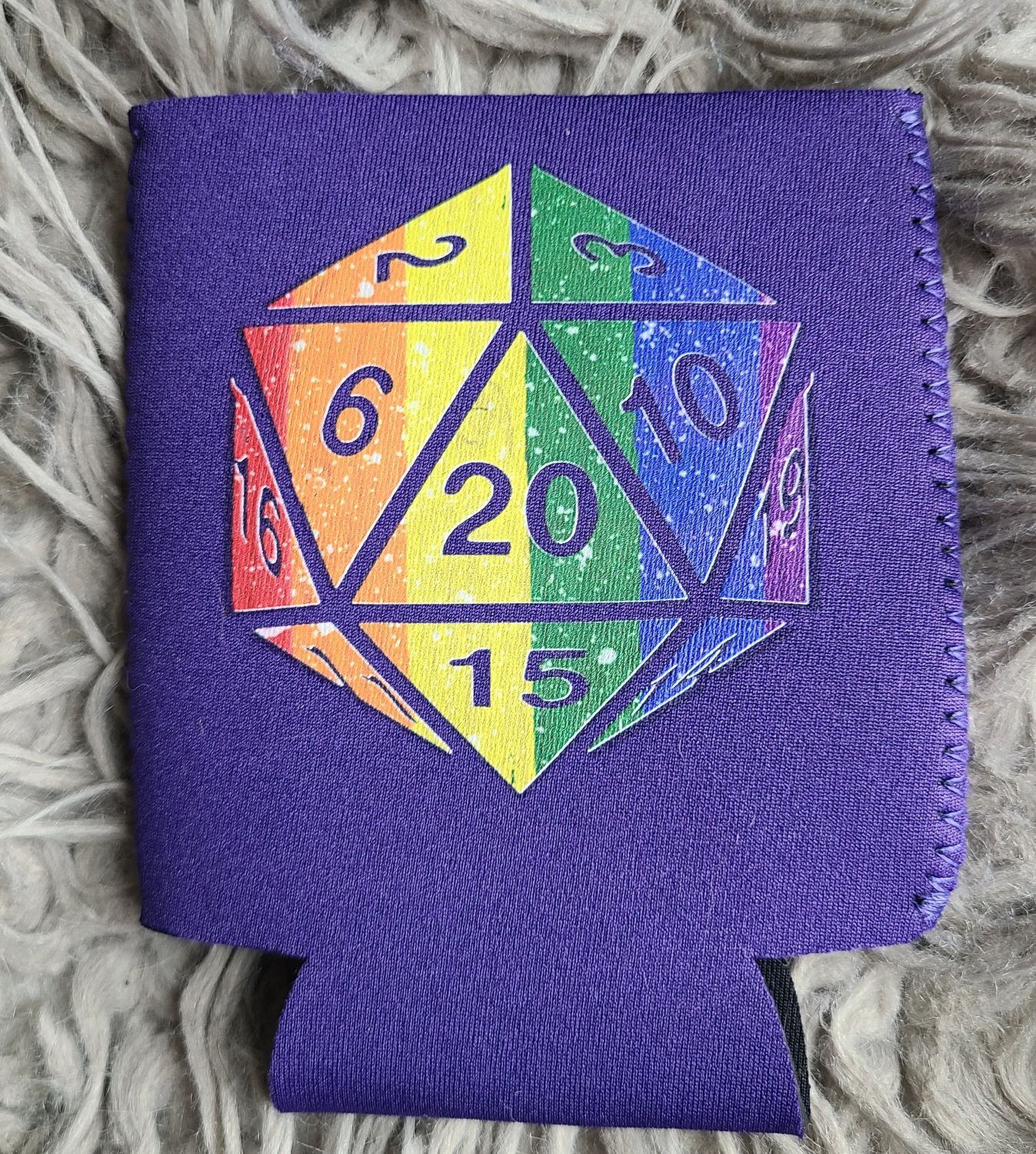 Can Cooler: Rainbow D20