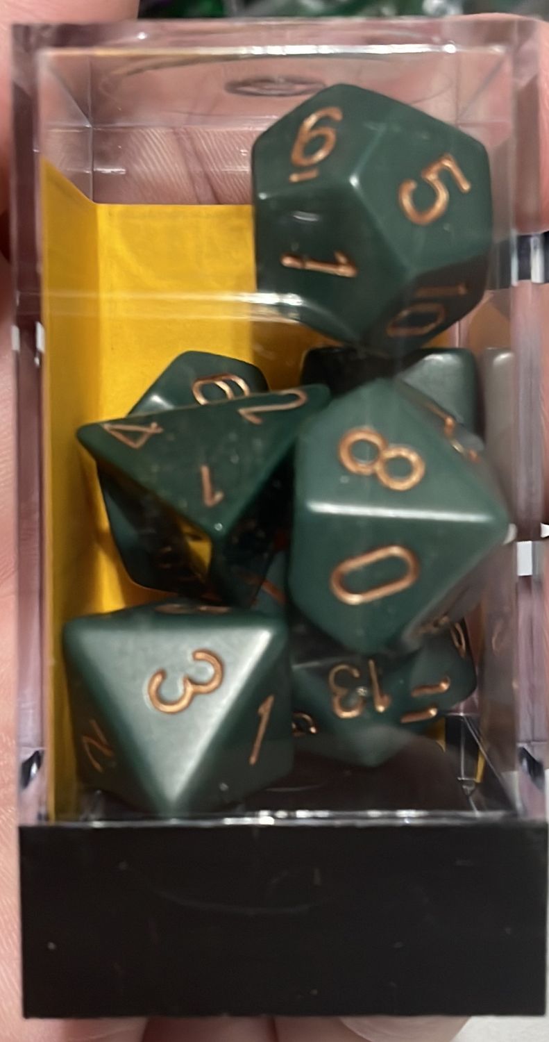 Chessex Opaque Dusty Green/Copper