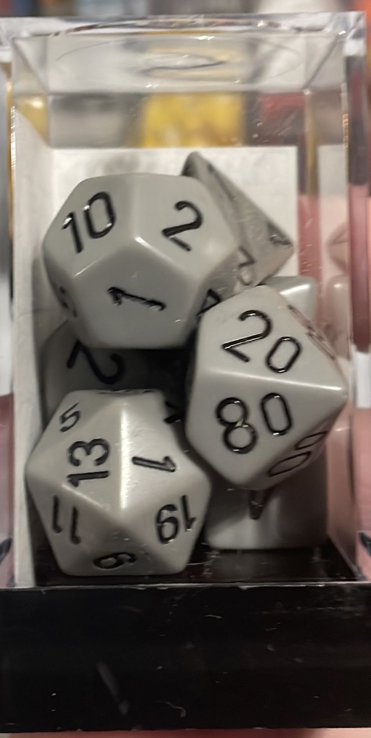 Chessex Opaque Dark Grey/Black dice set