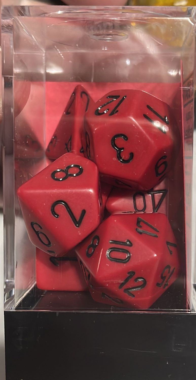 Chessex Opaque Red/Black dice set
