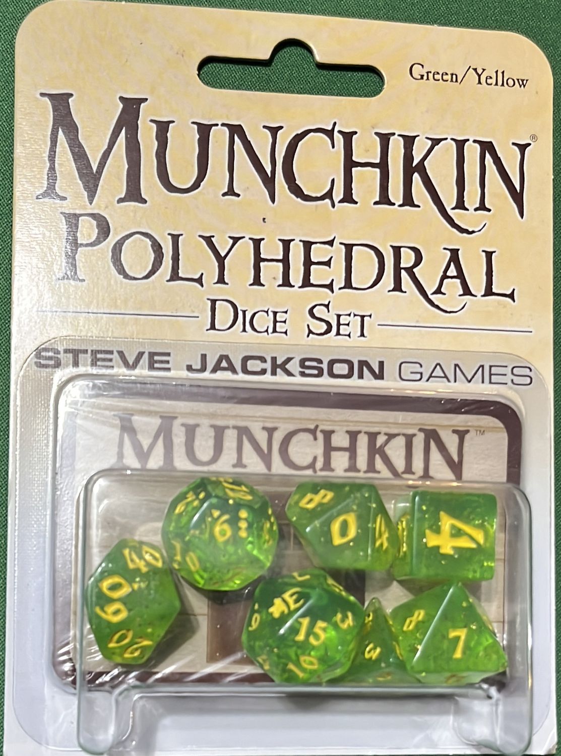 Munchkin Dice Set Green/Yellow