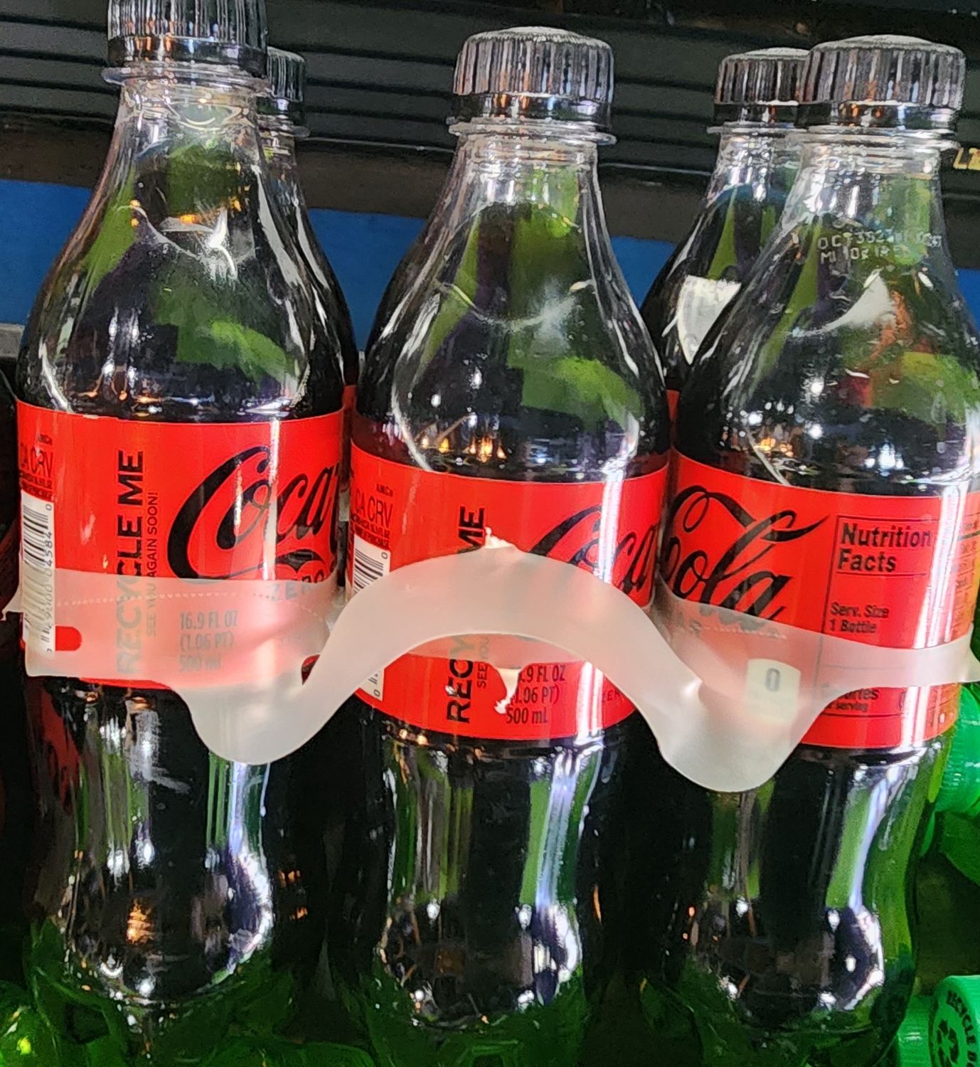 Coke Zero bottles