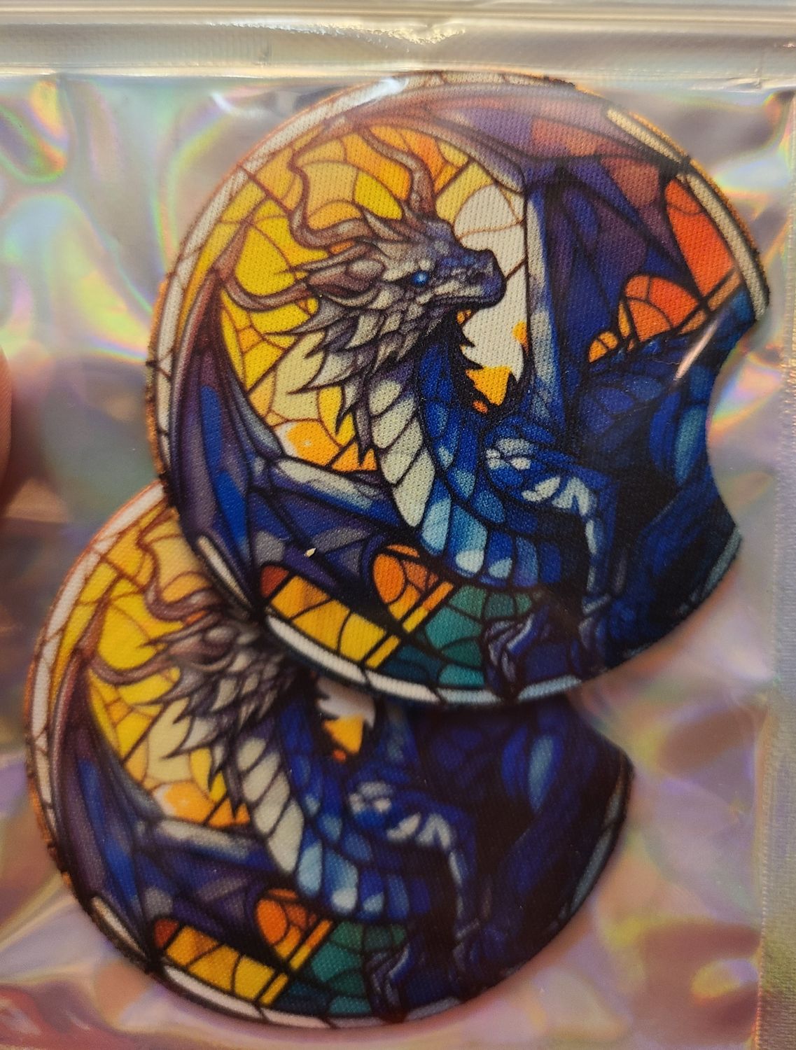 Car/Table Coaster Set: Dragons