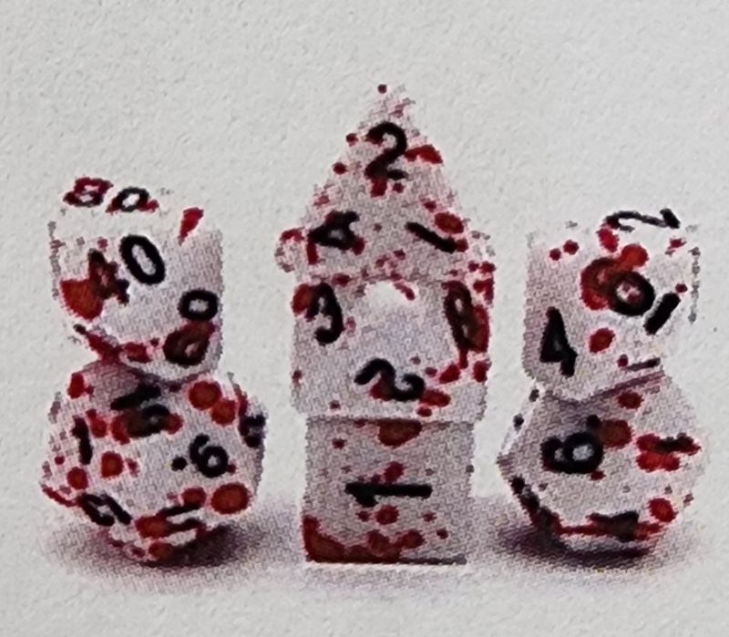 BLOOD SPATTER RPG DICE SET