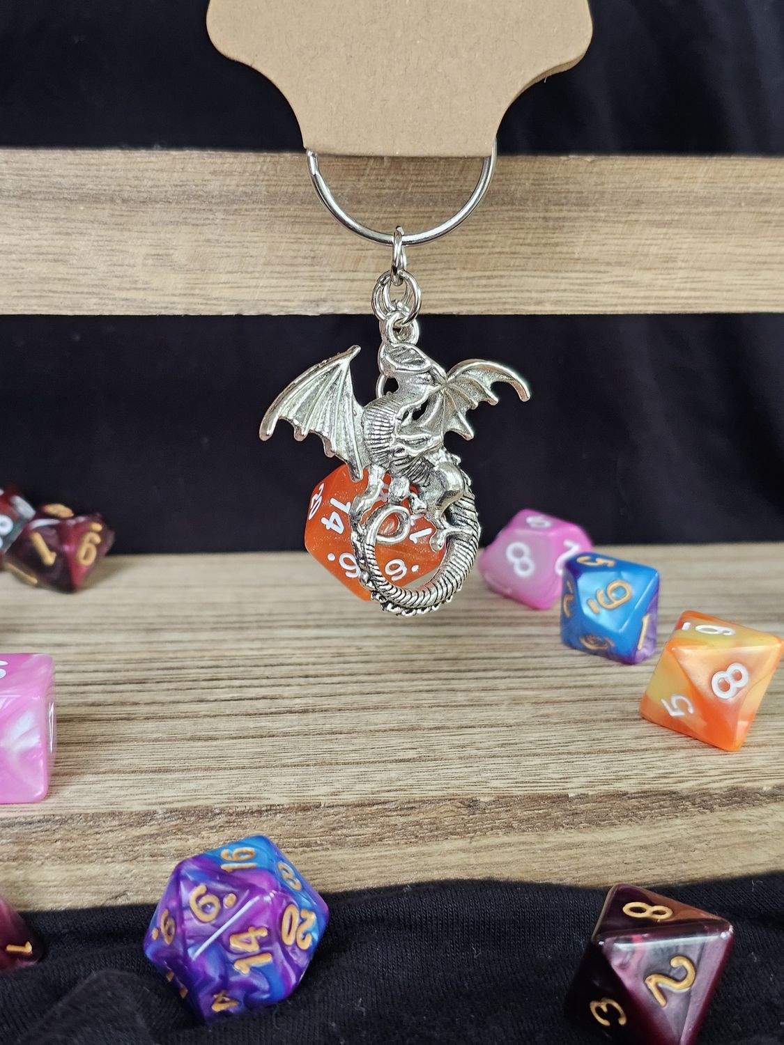Barbarian Blaze D20 Keychain
