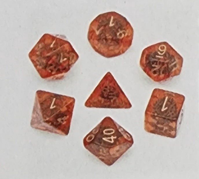COPPER GEARS DICE SET