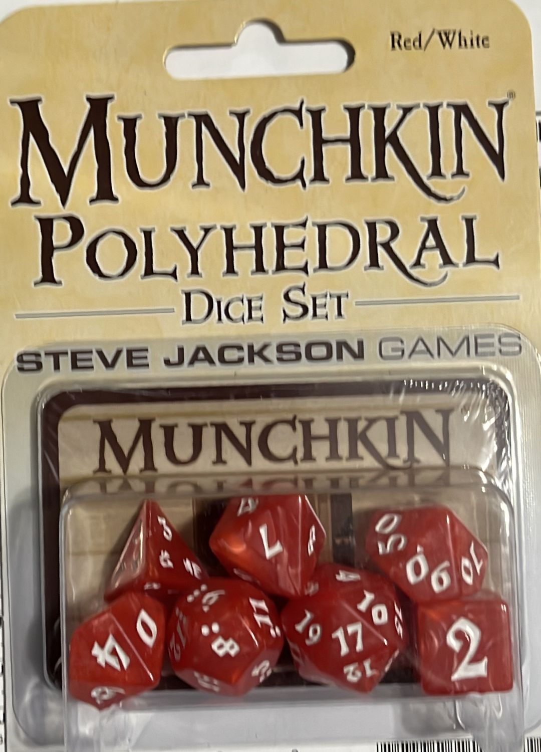 Munchkin Dice Set Red/White
