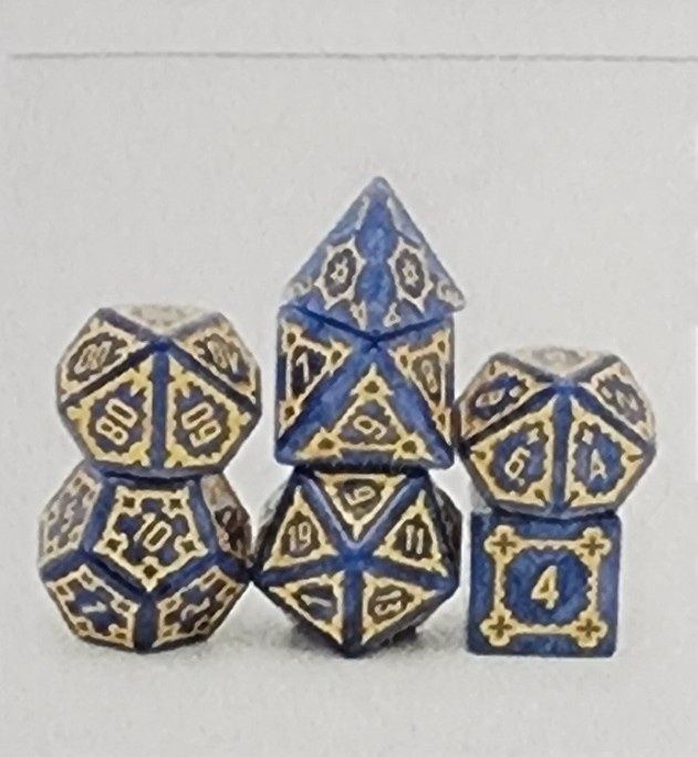 HUGE BLUE CASTLE DICE SET