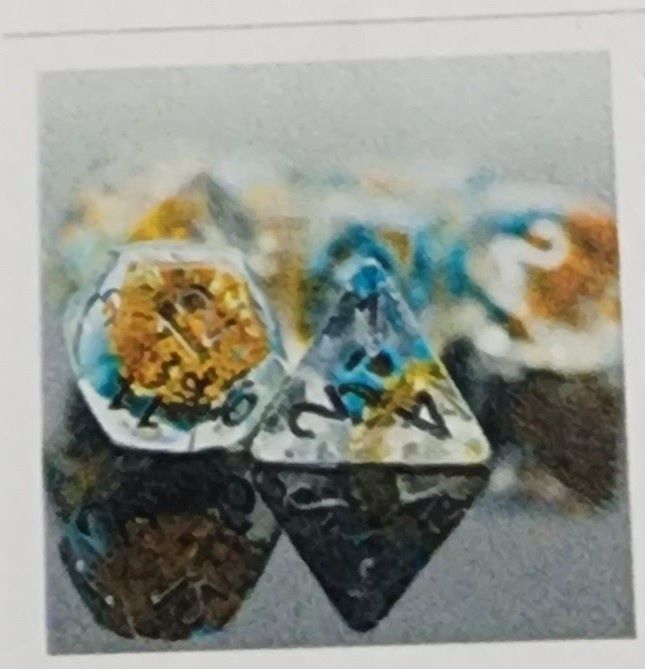 YELLOW FLOWER WITH SKULL DICE SET