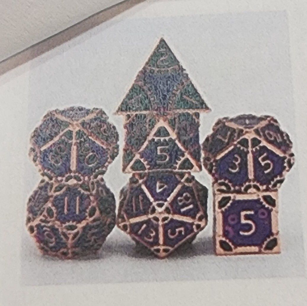 STEAM PUNK EVIL QUEEN METAL DICE SET