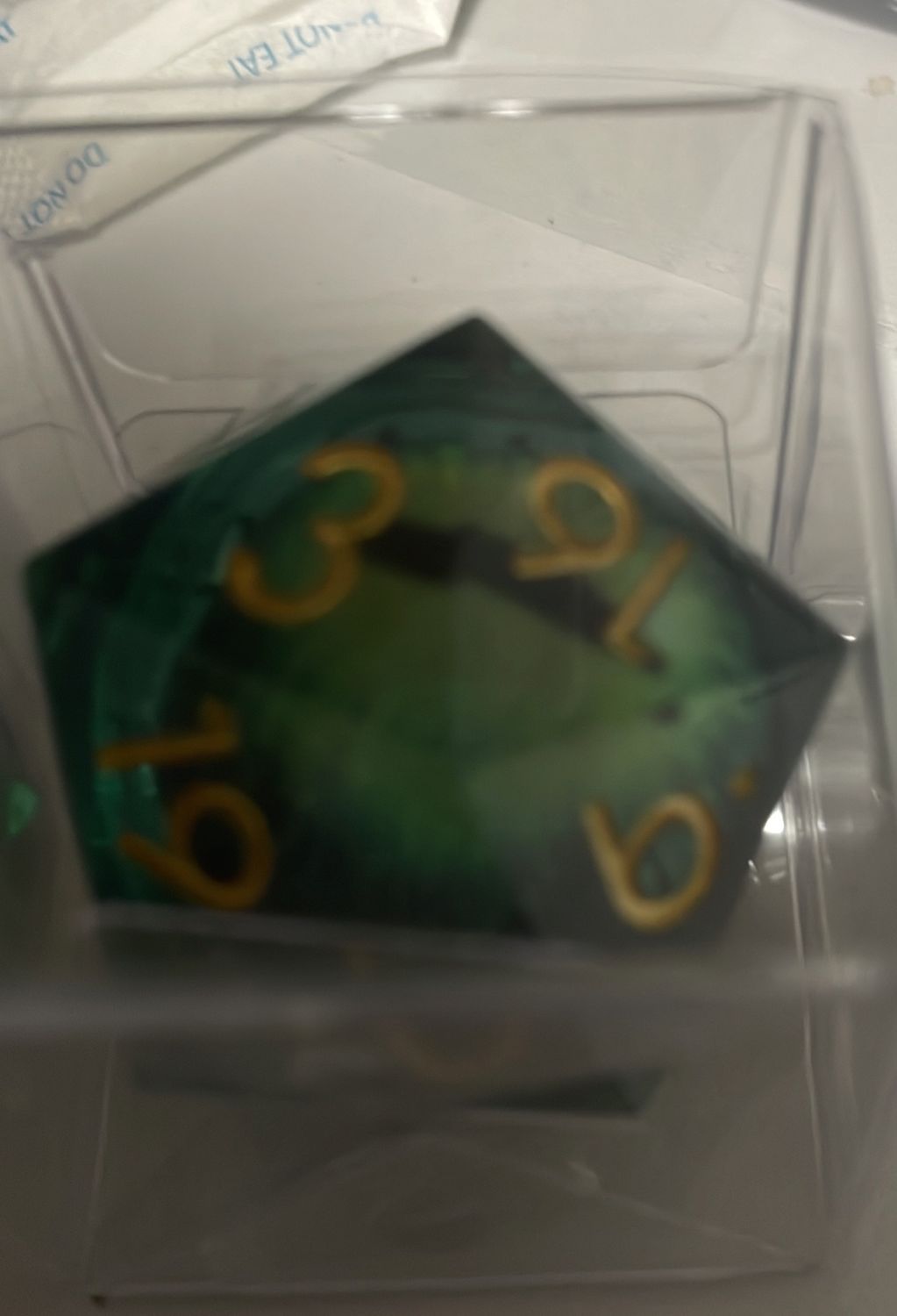 35mm Moving Eye D20 - Green Cyclops Eye