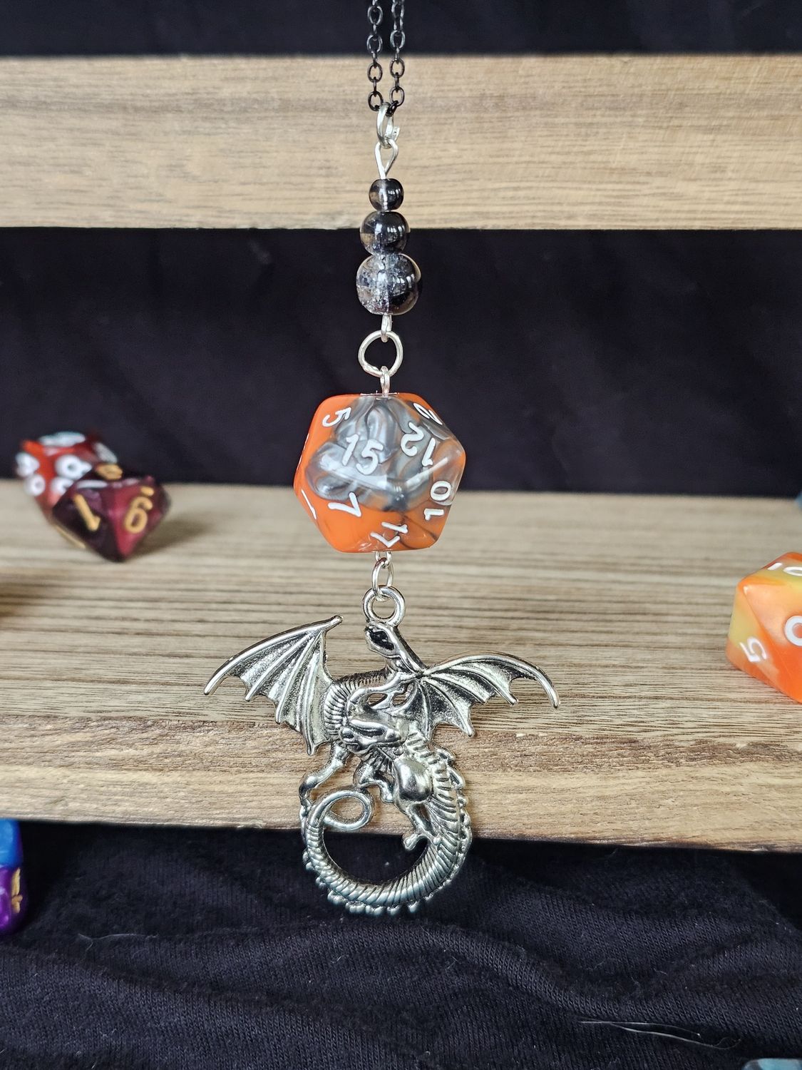 Smoke And Fire Dragon Necklace