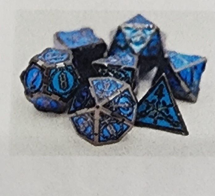 CROSSED SWORDS SWORD OF THE DEEP METAL RPG DICE SET