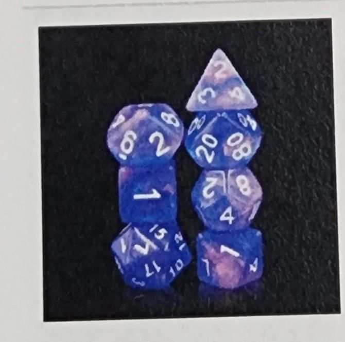 SAPPHIRE PHANTOM RPG DICE SET