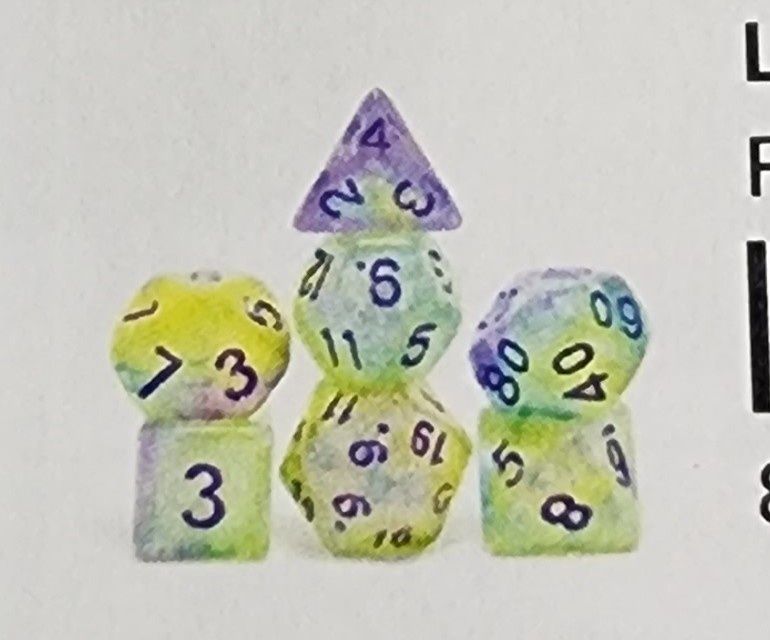 LUMINESCENT JELLYFISH RPG DICE SET