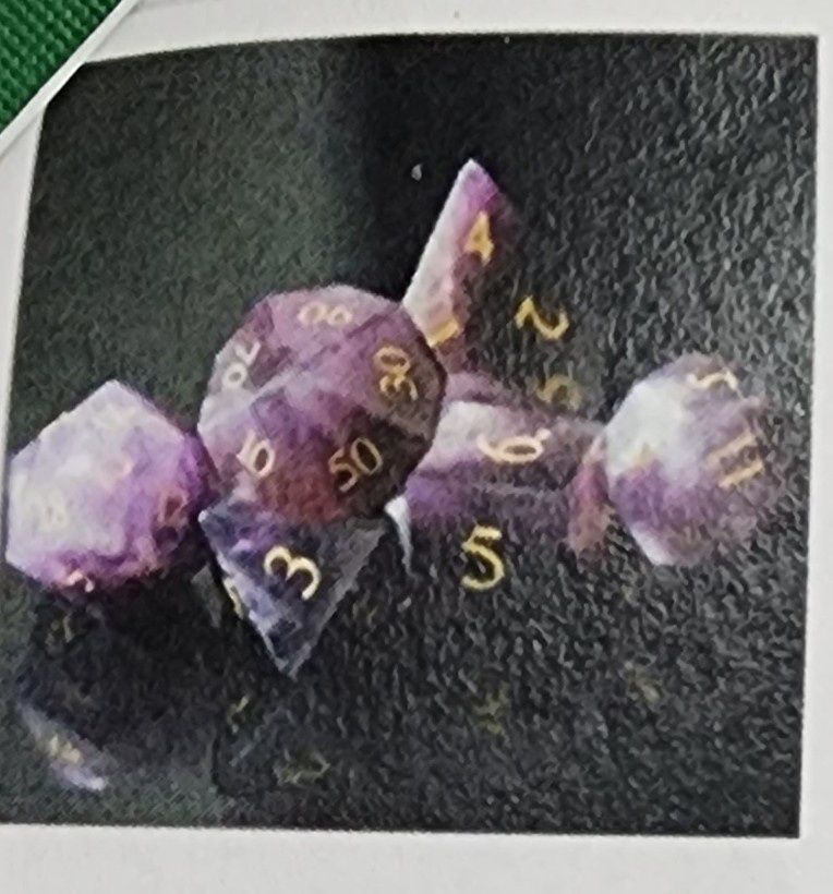 AMETHYST GEMSTONE ENGRAVED WITH GOLD